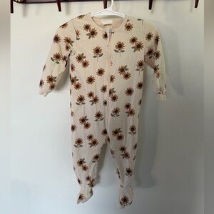 Sunflower Print Kids One Piece